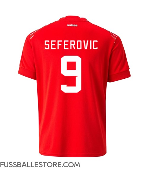 Günstige Schweiz Haris Seferovic #9 Heimtrikot WM 2022 Kurzarm